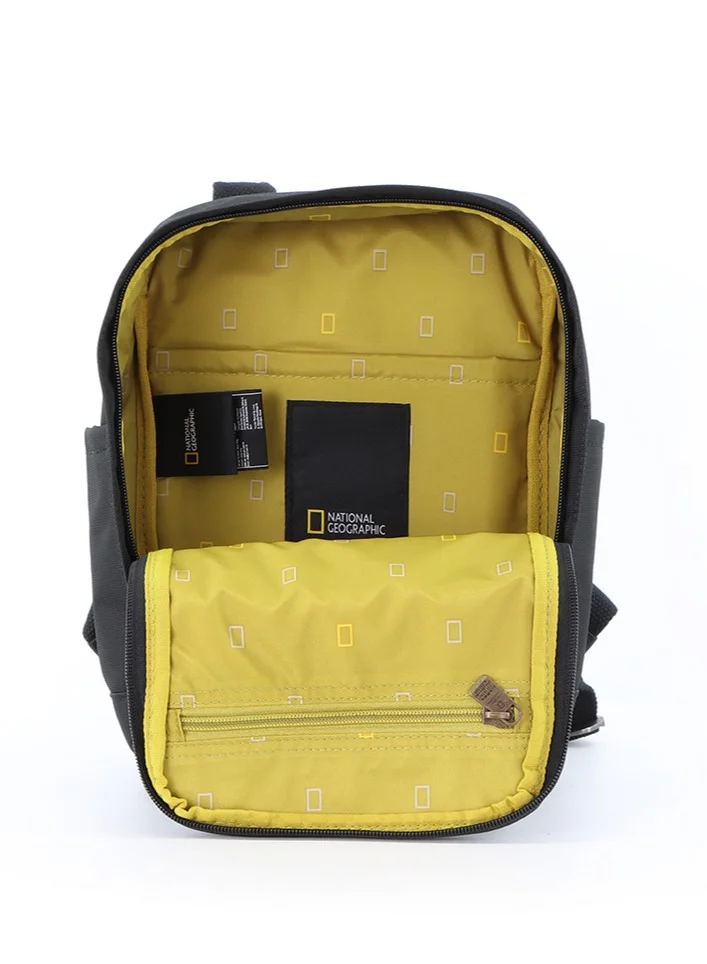 NATIONAL GEOGRAPHIC National Geographic LEGEND Small Backpack Black For Men And Women, Durable Water Resistant Padded Laptop Casual Daypack, Bag For School College Office Leisure Outdoor Travel
