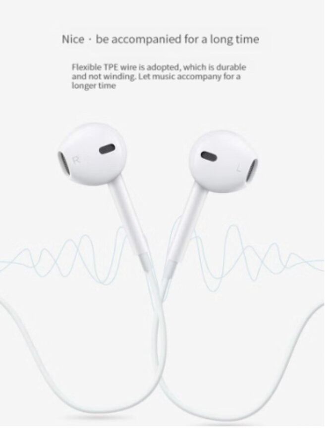 3.5mm in ear wired headphones - remote control - high fidelity audio quality - Image 2