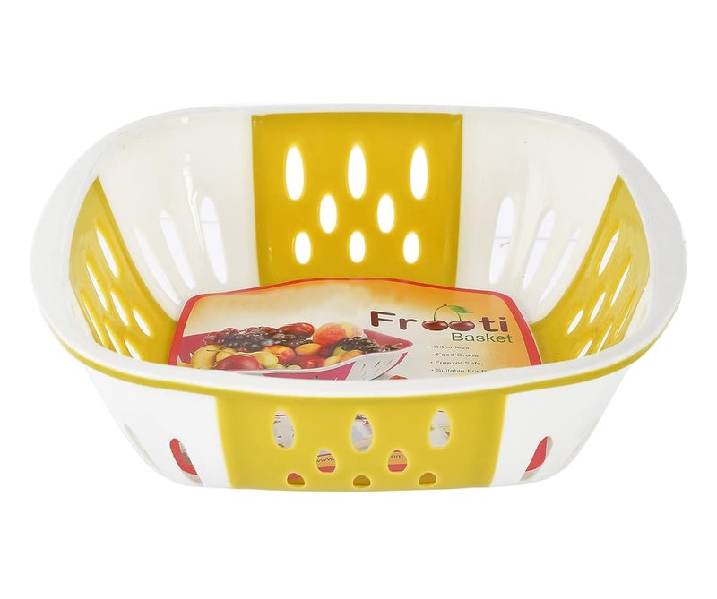 Kuber Industries Medium Multi-Purpose Plastic Storage Baskets for Fruits Vegetables and Kitchen Fridge Dining Table- Pack of 2 (Blue & Green)-HS42KUBMART25316 - Image 2