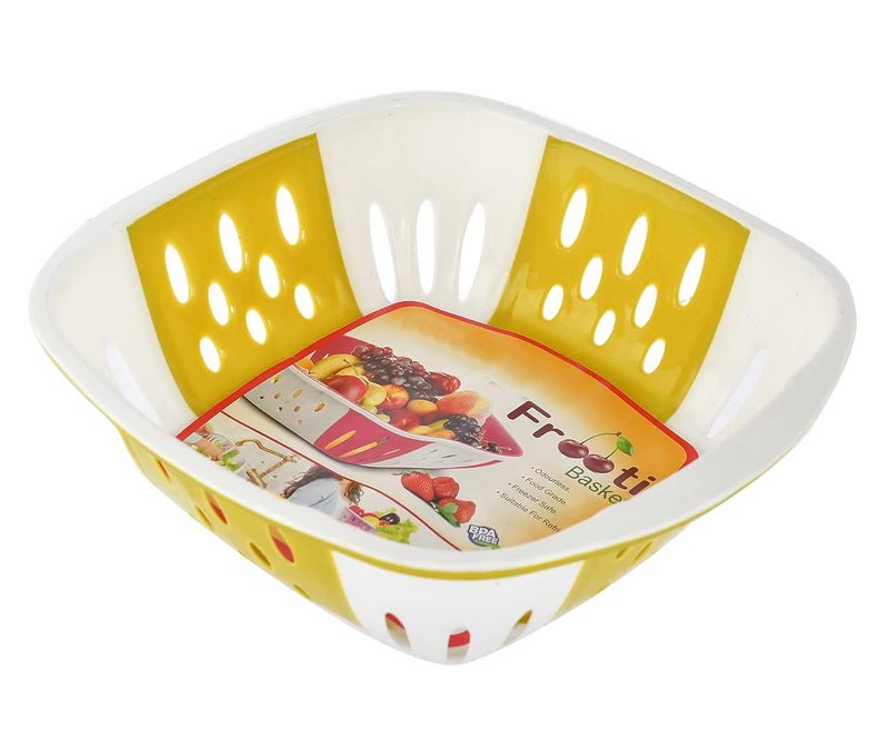 Kuber Industries Medium Multi-Purpose Plastic Storage Baskets for Fruits Vegetables and Kitchen Fridge Dining Table- Pack of 2 (Blue & Green)-HS42KUBMART25316 - Image 4