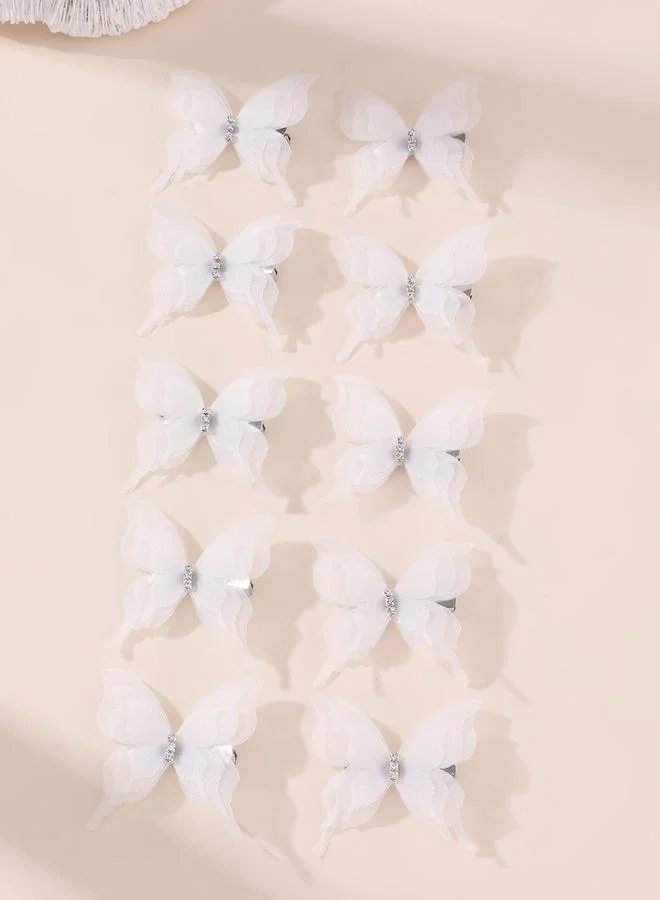 تايك تو طقم مشابك شعر فراشة 10 قطع