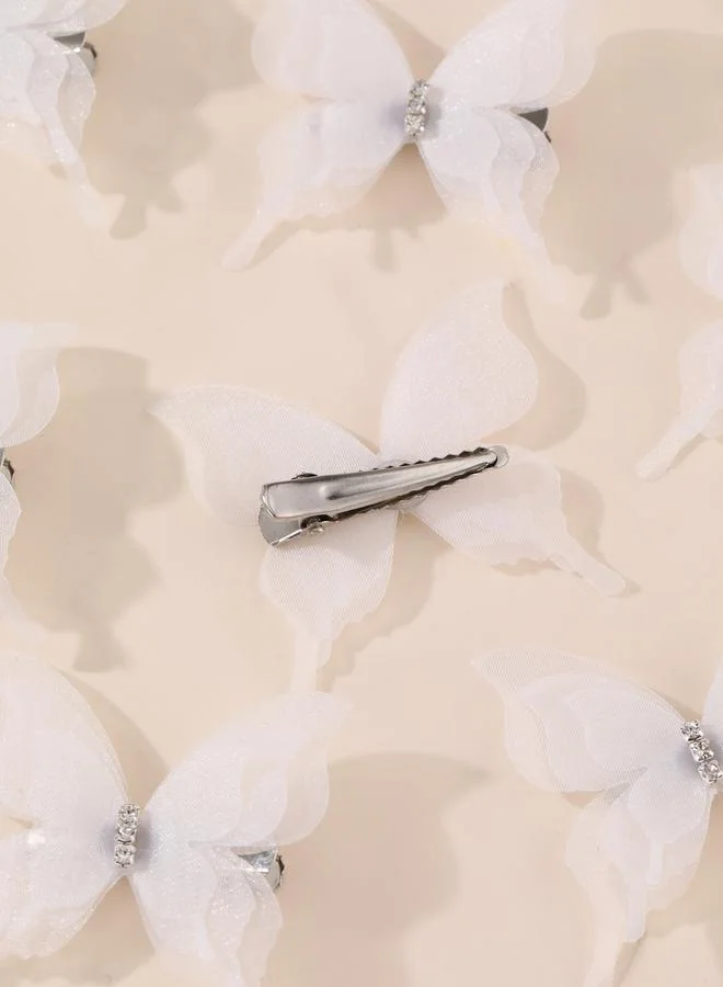 تايك تو طقم مشابك شعر فراشة 10 قطع