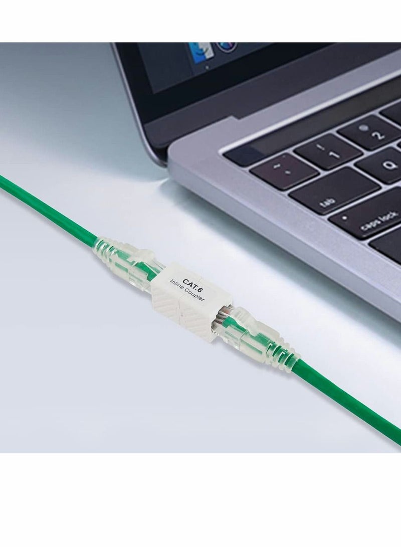 سيوسي مقرنة RJ45 ، مقرنة إيثرنت ، موصل RJ45 لكابل إيثرنت Cat5e / Cat6 / Cat7 ، محول موسع أنثى إلى أنثى ، نوع صغير ، 10 عبوات (أبيض) - Image 5