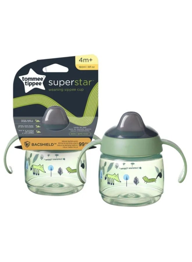 Tommee Tippee UK Tommee Tippee - Superstar Sippee Weaning Cup 190ml - Green