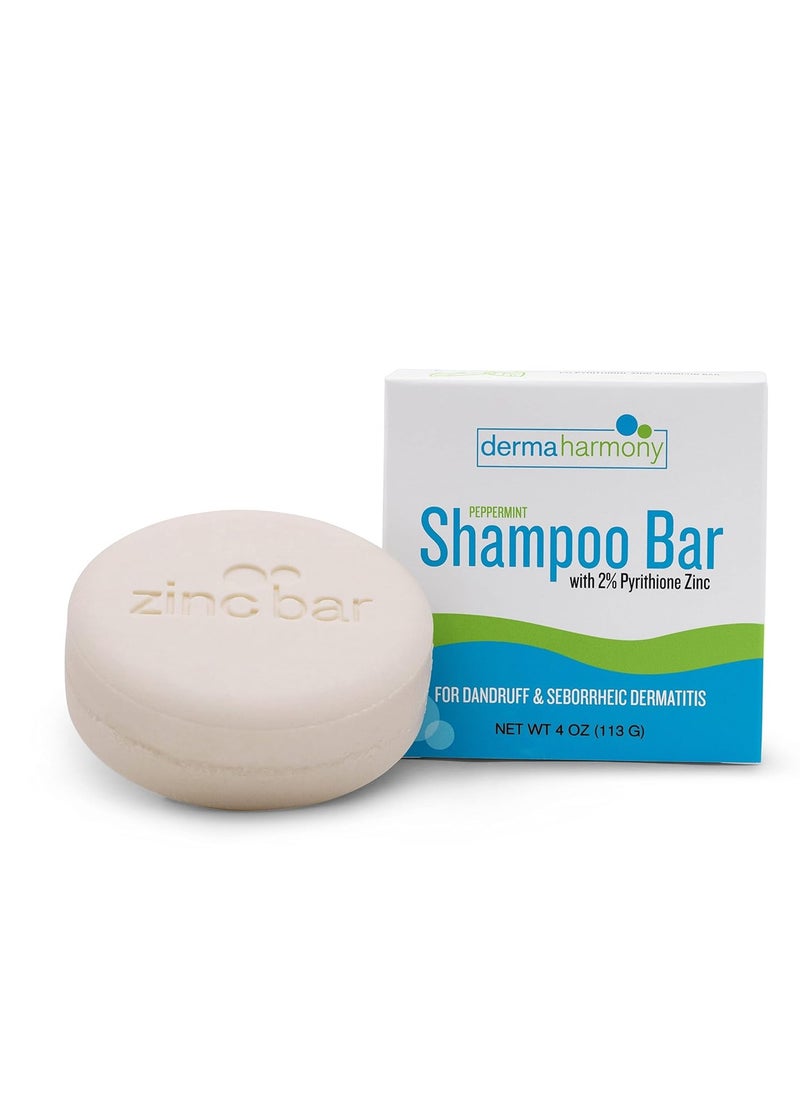 Dermaharmony DermaHarmony 2% Pyrithione Zinc Shampoo Bar for dandruff and seborrheic dermatitis - Peppermint (4 Oz)  - Image 4