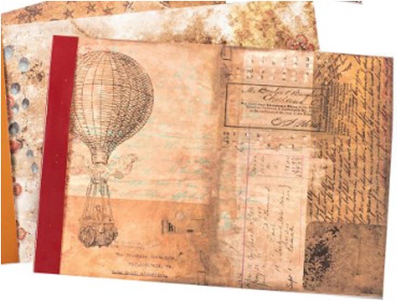 40 Sheets Vintage Scrapbooking Paper Decorative Paper Retro Design for DIY Crafts - Image 4