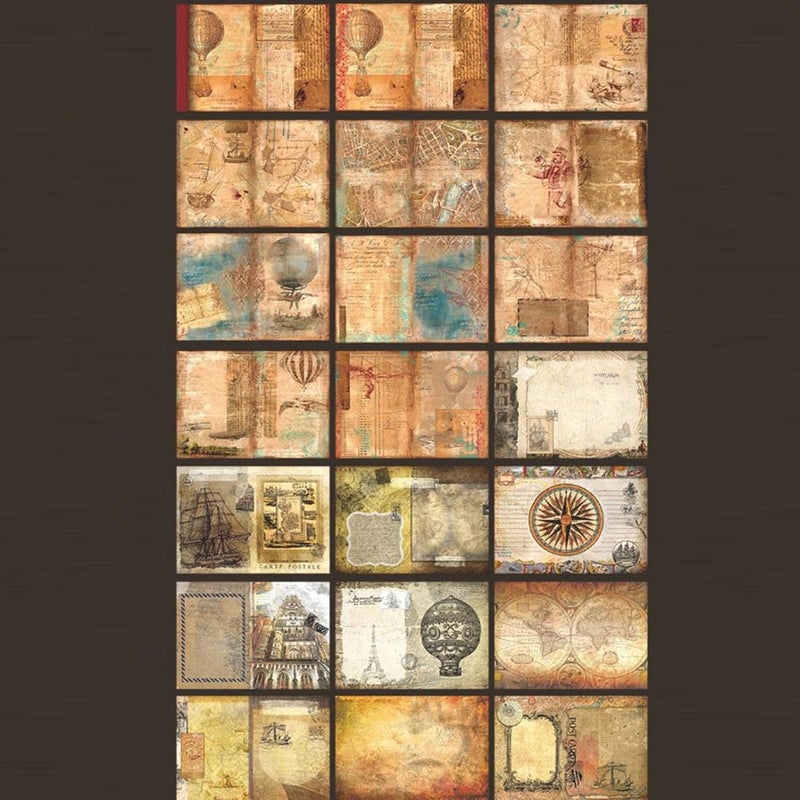 40 Sheets Vintage Scrapbooking Paper Decorative Paper Retro Design for DIY Crafts - Image 3