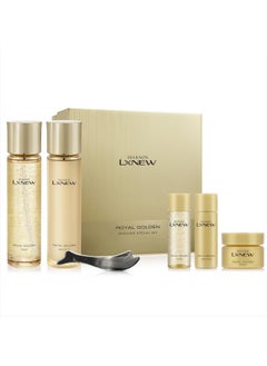 Isa Knox Lxnew Royal Golden Skincare Gift Set (11.4Fl Oz) Luxury Gift Set For Rejuvenation And Youthful Radiance. Korean Skincare By Lg Beauty. Royal Peptides & Jelly Niacinamide  - Image 1