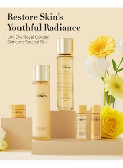 Isa Knox Lxnew Royal Golden Skincare Gift Set (11.4Fl Oz) Luxury Gift Set For Rejuvenation And Youthful Radiance. Korean Skincare By Lg Beauty. Royal Peptides & Jelly Niacinamide  - Image 2