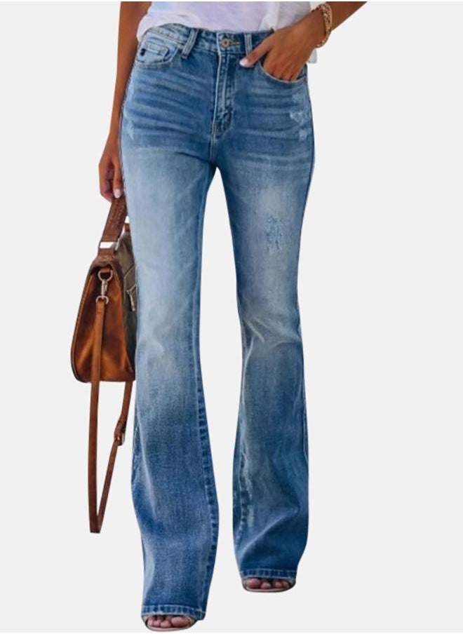 يونيكي جينز أزرق بقصة واسعة من الأسفل - Image 1