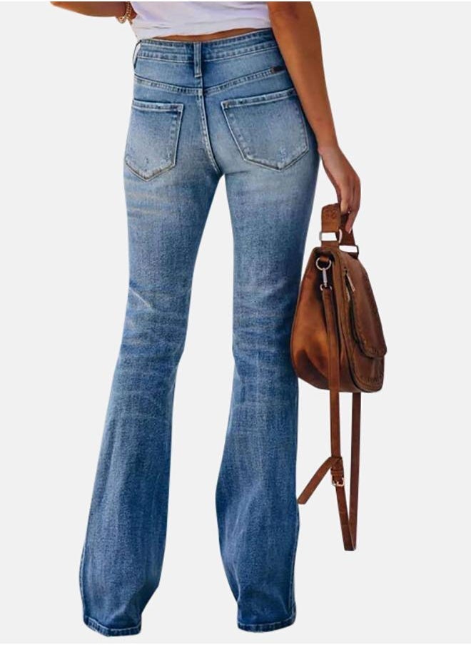 يونيكي جينز أزرق بقصة واسعة من الأسفل - Image 3