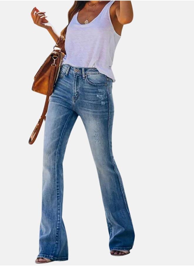 يونيكي جينز أزرق بقصة واسعة من الأسفل - Image 2