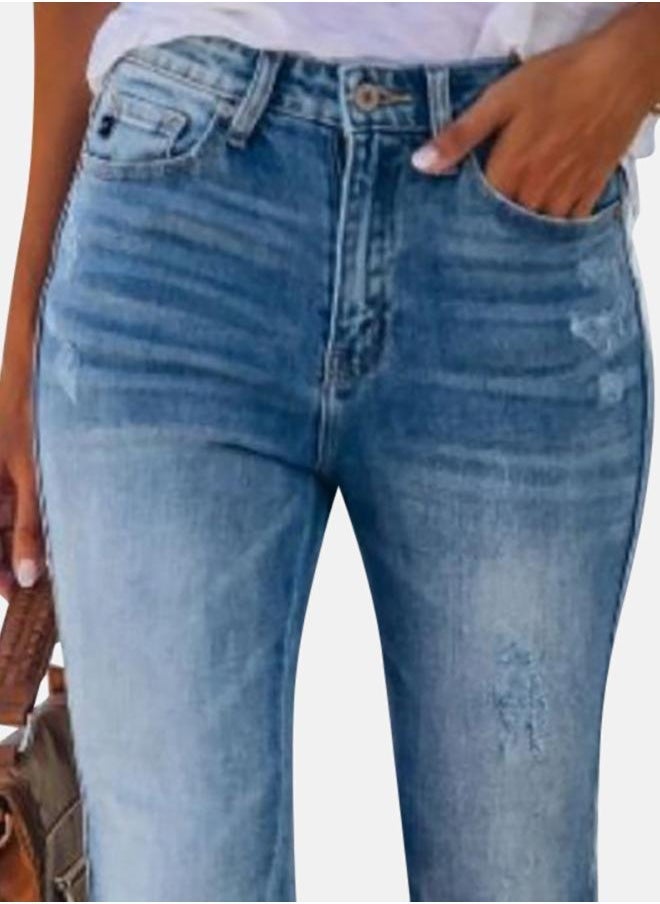 يونيكي جينز أزرق بقصة واسعة من الأسفل - Image 4