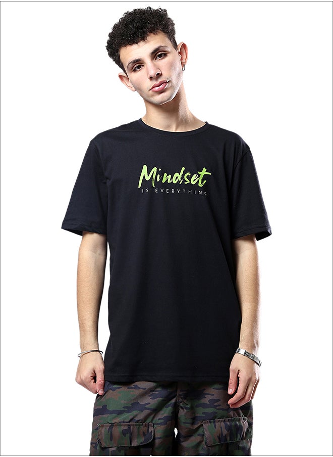RAVIN Printed "Mindset" Black Short Sleeves Tee  - Image 1