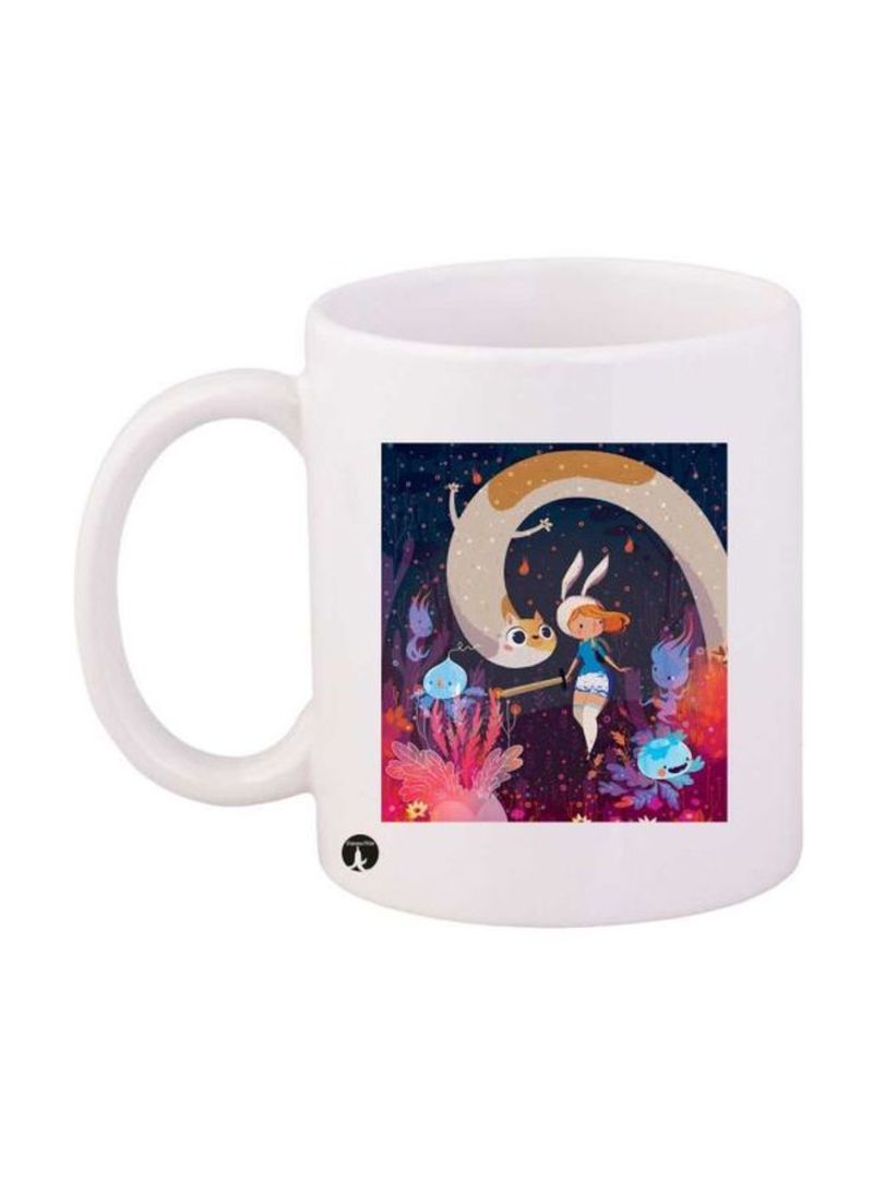 RKN Adventure Time Printed Mug White/Black/Beige Standard Size