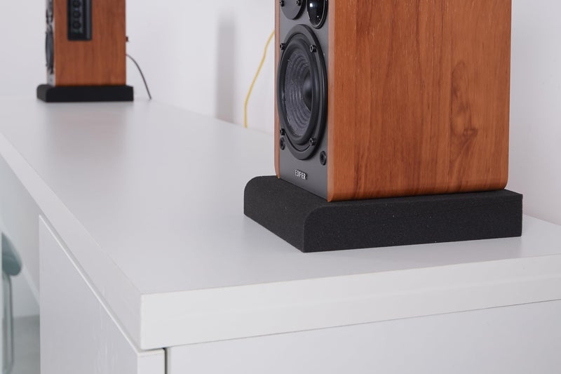 Sound Addicted - Studio Monitor Isolation Pads for 3-4.5 inches Small Speakers, Pair of 2 High Density Dampening Acoustic Stands Foam which Fits Most Bookshelf’s and Desktops | SMPad 4 - Image 5