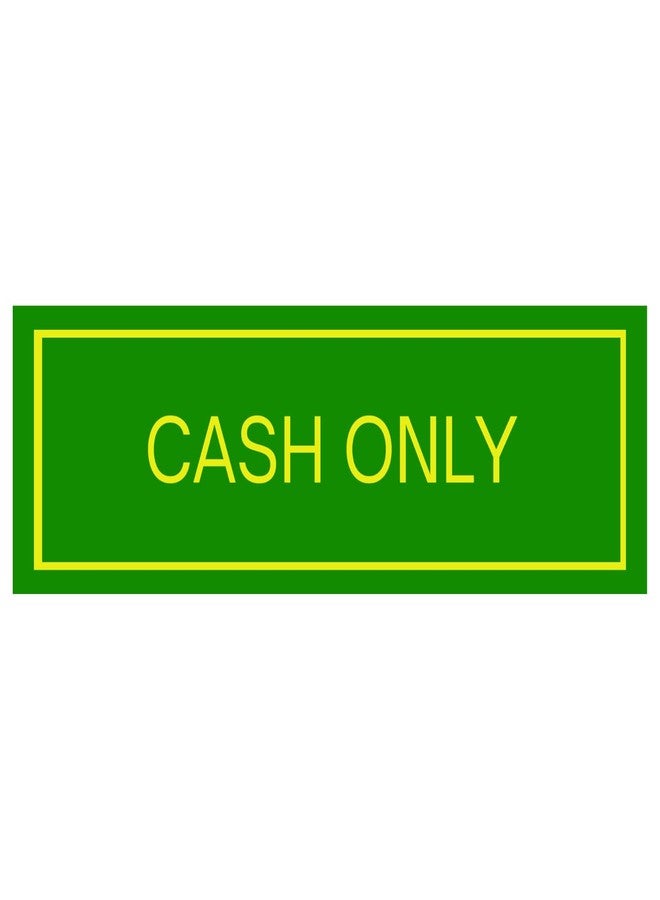 Exello Cash Only Sign Foam Board Plate - 30CM X10 CM, Display for Hospital, Hotel,Shops, Mall,Medical shop, Bank (Green) - Image 1