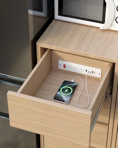 JACEPFY Drawer Outlet with USB C PD20W Fast Charger Station, Recessed Outlet, Power Cable and Cord Management Arm for Cabinets (White) - Image 3