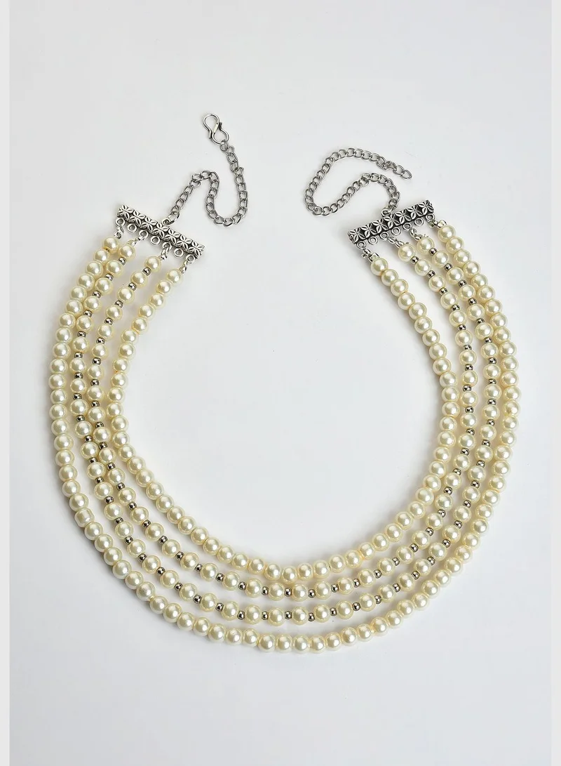 SOHI Silver Plated Designer Stone Drop Earring