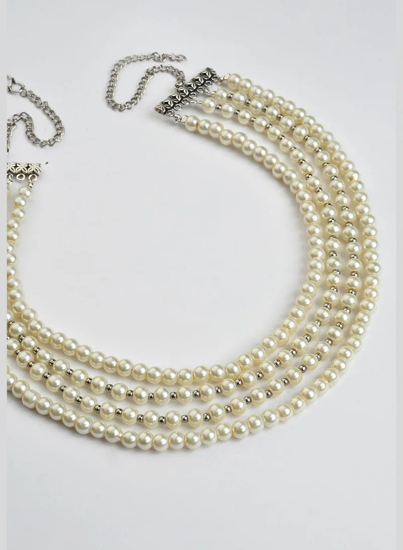 SOHI Silver Plated Designer Stone Drop Earring