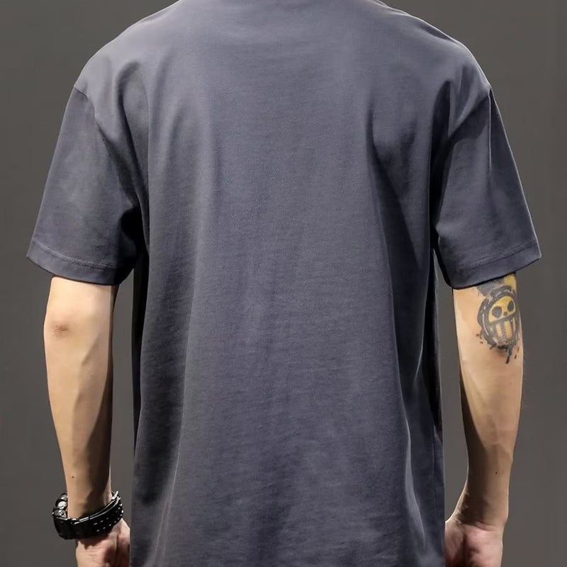 Short Sleeve Men'S Fashion Brand Ins Hong Kong Style Men'S T-Shirt Summer T-Shirt Clothes 2023 New Fashion Men'S Short Sleeve - Image 5