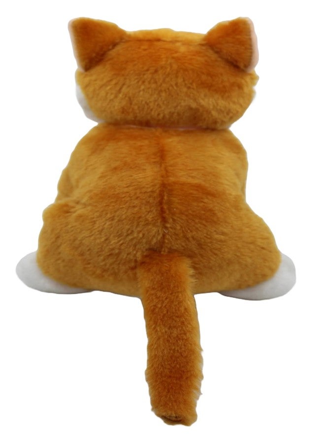 Tickles Cute Cat Soft Stuffed Plush Animal Toy for Kids Birthday Gifts (Color: Orange Size: 20 cm) - Image 5