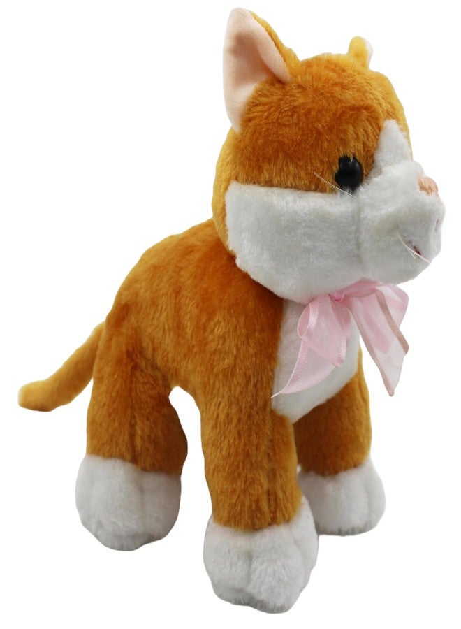 Tickles Cute Cat Soft Stuffed Plush Animal Toy for Kids Birthday Gifts (Color: Orange Size: 20 cm) - Image 2