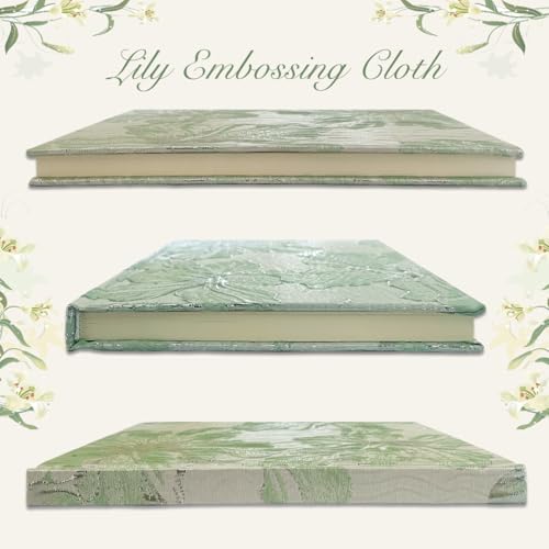 ipoul Flower Notebook, Hardcover, Lay Flat, A5, 6x8, Wide Ruled Pages, Writing Journal for Women, Pretty Notebook, Recipe Journal, Garden Journal, Gratitude Journal, Lily Gifts, Green - Image 4