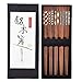 Antner Handmade Japanese Chopsticks Reusable Natural Wooden Chopstick with Box, 5 Pairs Gift Set - Image 2
