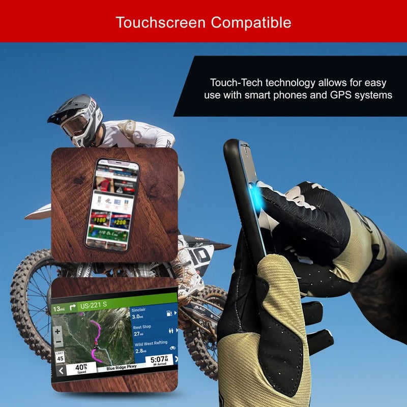 MSR NXT Air MTB Mountain Bike Dirt Bike Motocross MX BMX Outdoor Sports ATV UTV Powersports Riding Gloves for Men and Women Glove Medium White/Black - Image 5