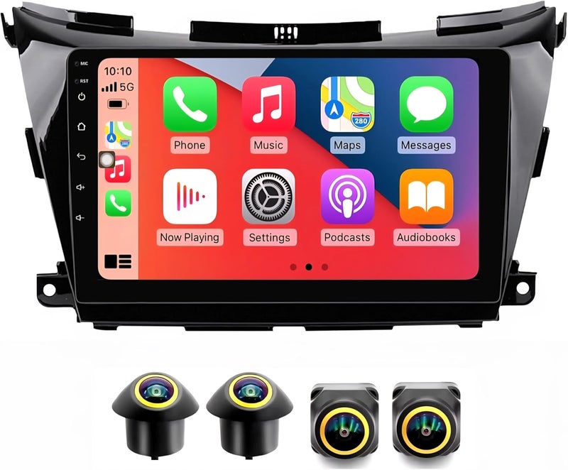 فيريكس ستيريو سيارة نيسان مورانو مناسب لشاشة أندرويد مورانو 2015-2020 مع Apple Carplay Android Auto لاسلكي واي فاي DSP FM&AM BT AHD كاميرا واجهة سريعة (4 + 32 جيجابايت 360D كاميرات) - Image 1