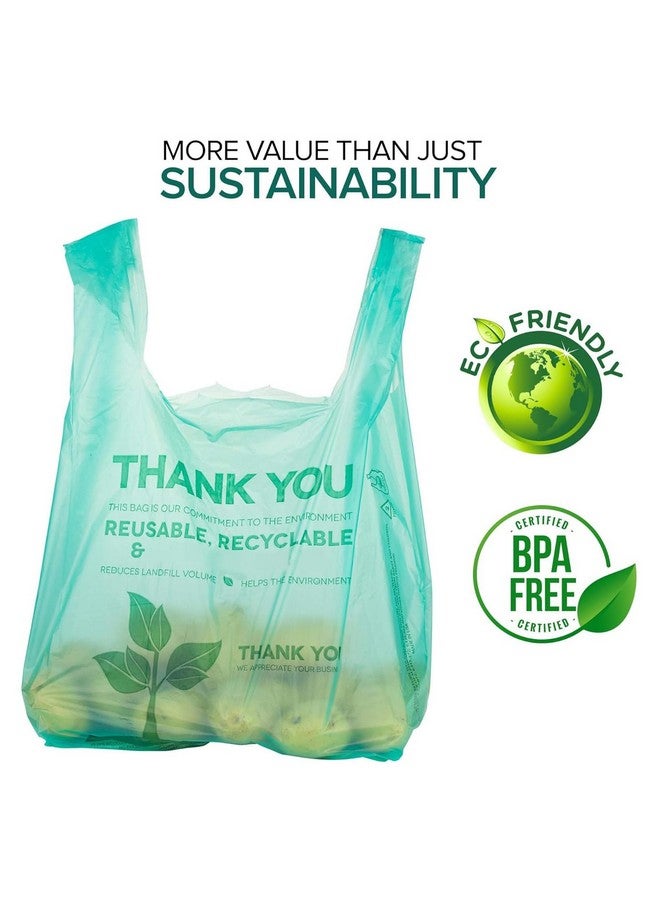 Stock Your Home Stock Your Home Eco Grocery Bags (100 Count) Grocery Bags - Reusable Supermarket Thank You Shopping Bags, Recyclable T Shirt Bags, Small Trash Can Bags - Image 2