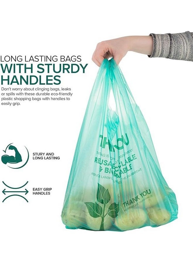 Stock Your Home Stock Your Home Eco Grocery Bags (100 Count) Grocery Bags - Reusable Supermarket Thank You Shopping Bags, Recyclable T Shirt Bags, Small Trash Can Bags - Image 3