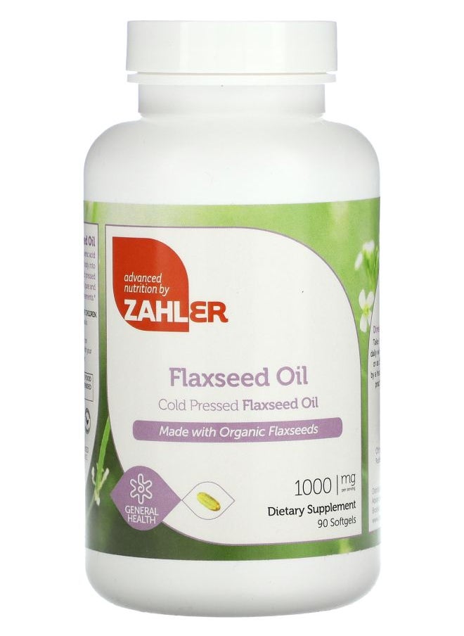 Zahler Flaxseed Oil 1000 mg 90 Softgels 