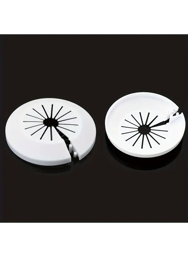 PVC Pipe Hole Covers 6pcs Black White Spiral Snap On Decorative Cable Covers - Image 4