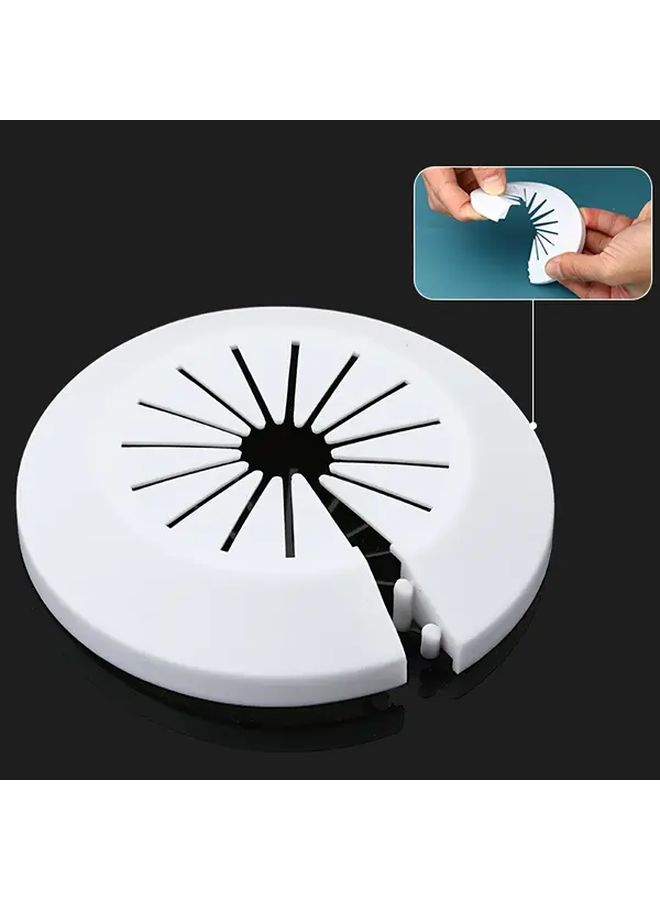 PVC Pipe Hole Covers 6pcs Black White Spiral Snap On Decorative Cable Covers - Image 2