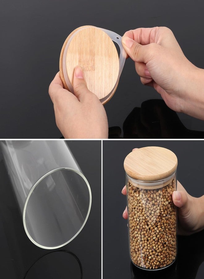 STARSIDE 16 oz Glass Food Storage Containers with Bamboo Lid, Set of 9 Spice Jars, Pantry Storage Containers, Borosilicate Glass Canisters - Image 5