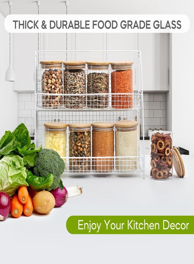 STARSIDE 16 oz Glass Food Storage Containers with Bamboo Lid, Set of 9 Spice Jars, Pantry Storage Containers, Borosilicate Glass Canisters - Image 3