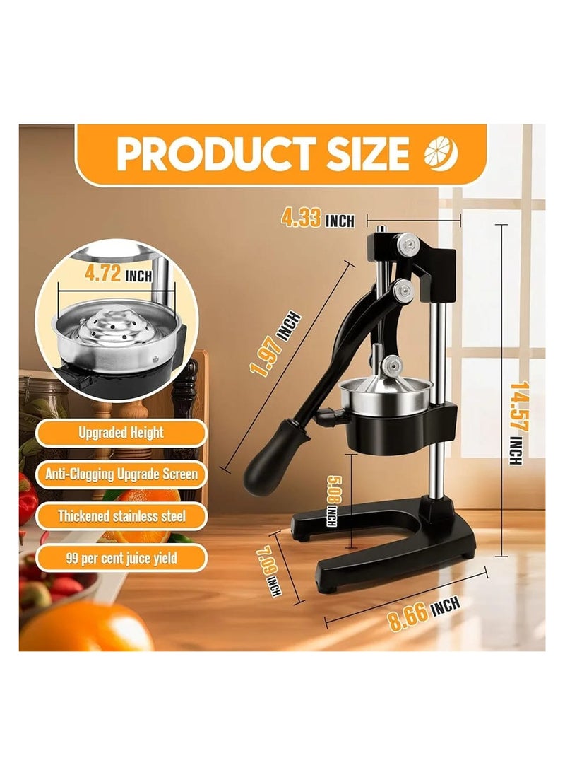Generic - Manual juicer,Manual Fruit Press Juicer,Commercial Citrus Juicer,Professional Manual Lemon Squeezer for Lemon, Pomegranate,Orange Juice | Heavy Duty Hand Press Fruit Juicer and Lime Squeezer Stand - Image 1