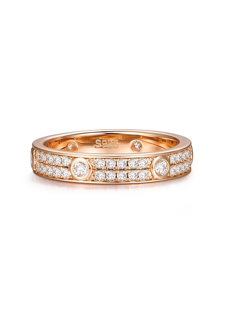 QUAINT Rose Gold Full Moissanite Eternity Ring  - Image 2