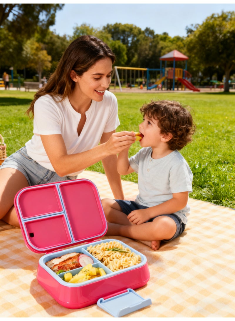 CUBEXELL Bento Box For Kids,Adult Lunch Box,Containers For Adults Men Women With 3 Compartments,Lunchable Food Container With Utensils, Sauce Jar, Microwave & Dishwasher Safe - Image 4