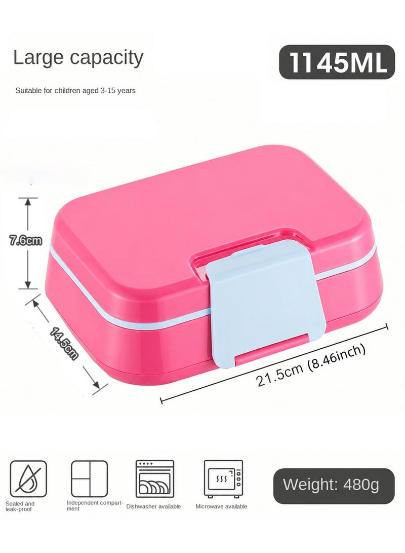 CUBEXELL Bento Box For Kids,Adult Lunch Box,Containers For Adults Men Women With 3 Compartments,Lunchable Food Container With Utensils, Sauce Jar, Microwave & Dishwasher Safe - Image 2