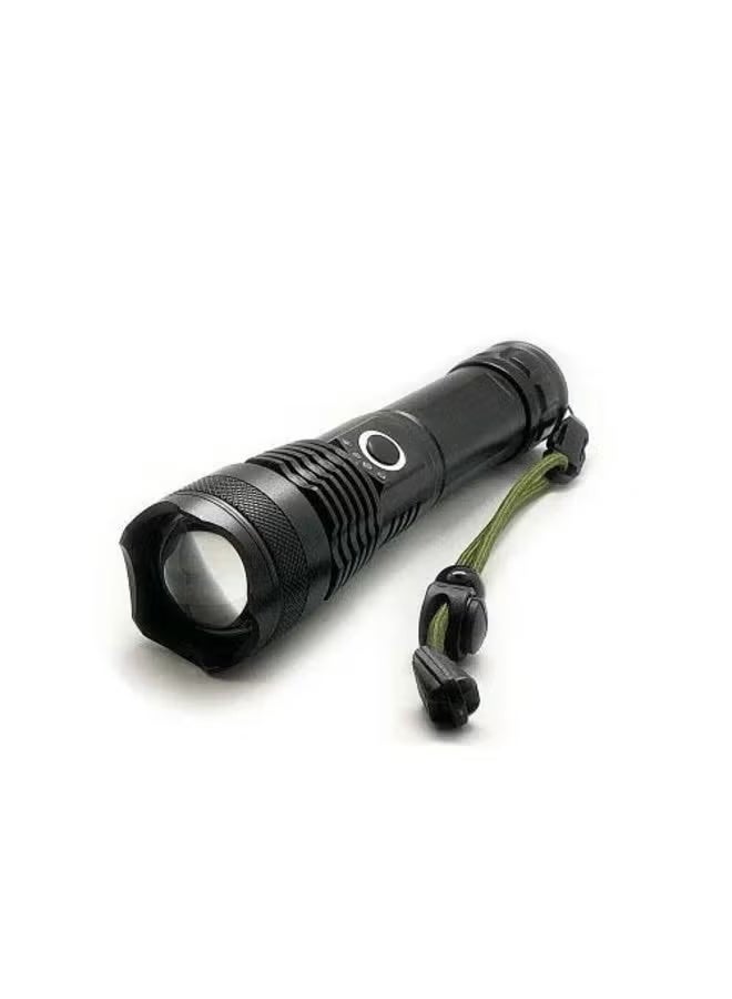 P50 SUPER LIGHT RECHARGEABLE FLASHLIGHT Powerful Flashlights Super Bright P50 LED Rechargeable Flashlight, USB Zoomable Hand Torch Light - Image 4