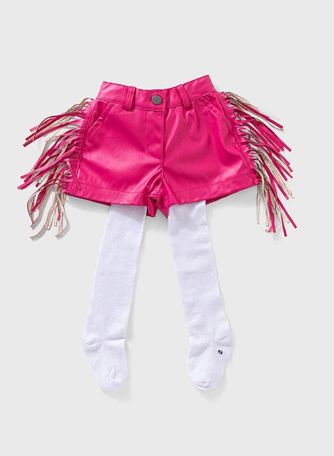 شورت جلد بناتي أطفال صغار