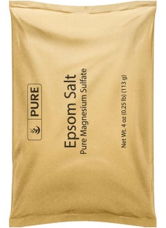 PURE ORIGINAL INGREDIENTS Pure Original Ingredients Epsom Salt (4 oz) Pure Magnesium Sulfate, Food Grade, Soaking Solution Packaging may vary  - Image 1