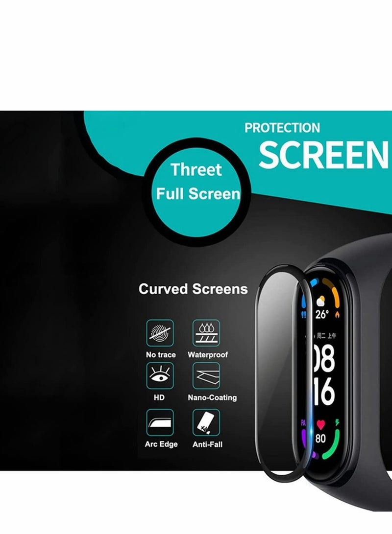 3-Pack 3D Full Cover HD Screen Protector for Xiaomi Mi Band 6 - Clear Protective Film - Image 4