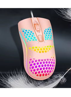 Generic HP S600 Wired Gaming Mouse, 1600 DPI, 4 Buttons, Ergonomic Design - PINK  - Image 3