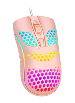 Generic HP S600 Wired Gaming Mouse, 1600 DPI, 4 Buttons, Ergonomic Design - PINK  - Image 1