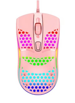 Generic HP S600 Wired Gaming Mouse, 1600 DPI, 4 Buttons, Ergonomic Design - PINK  - Image 2
