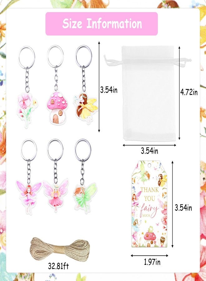 Serencatcher Fairy Birthday Party Favors, 72Pcs Fairy Baby Shower Party Favor Includes Keychain Thank You Tags for Fairy Theme Baby Shower Birthday Party Bridal Shower Wedding Bachelorette - Image 2